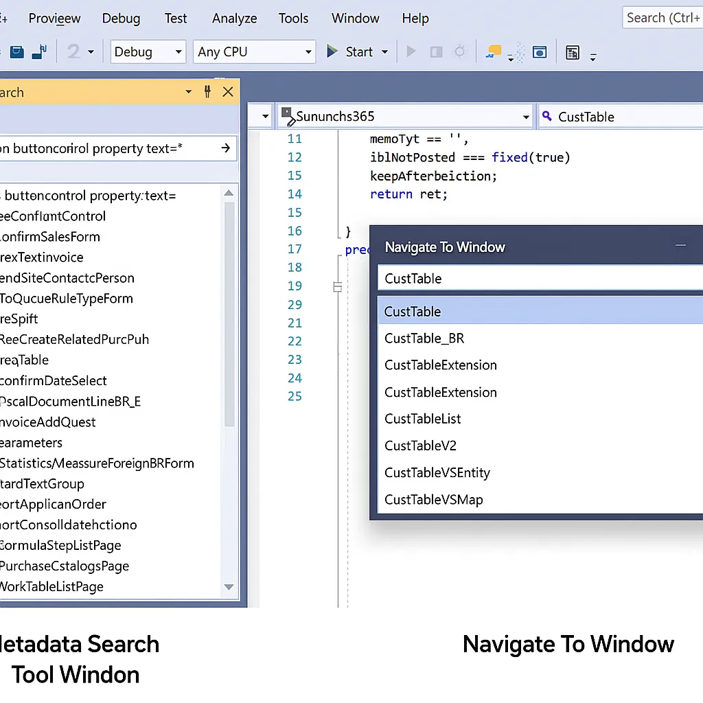 Metadata search in Visual Studio